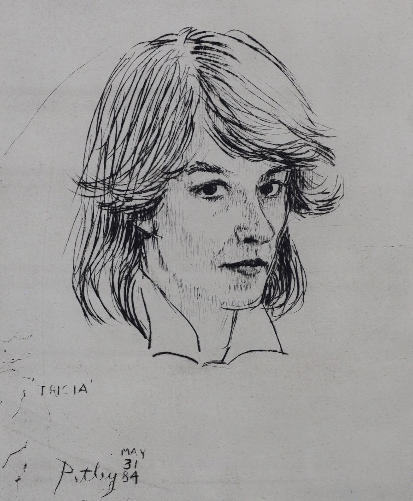 Llewellyn Petley-Jones (1908-1986), two etchings, 'Trishia' and 'The Fur Hat', signed in pencil, 20 x 16.5cm and 21 x 15cm